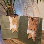 ready made kraft bag with tags printing