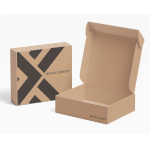 ready made kraft box with logo screen printing